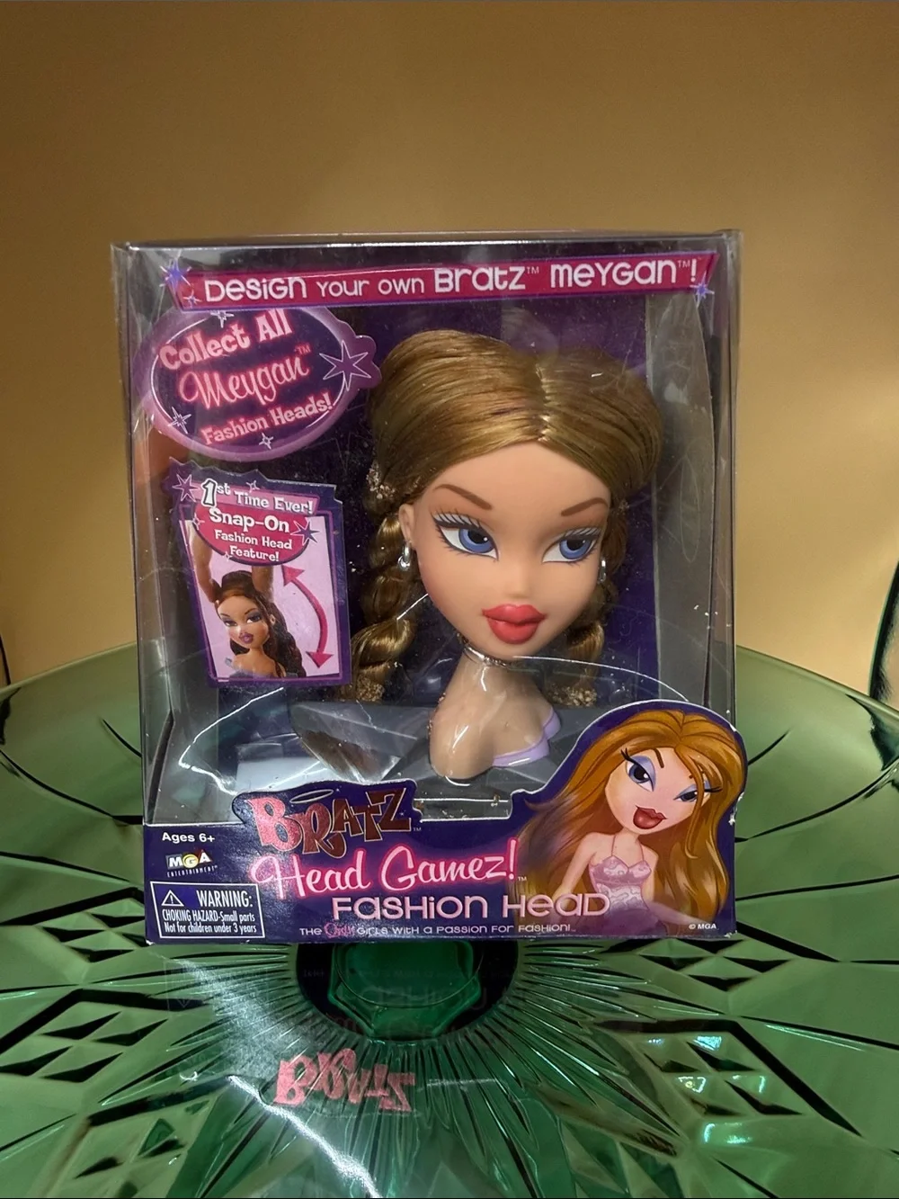2005 Bratz Head Gamez Megan snap on fashion head NIB rare Y2K MGA Vintage